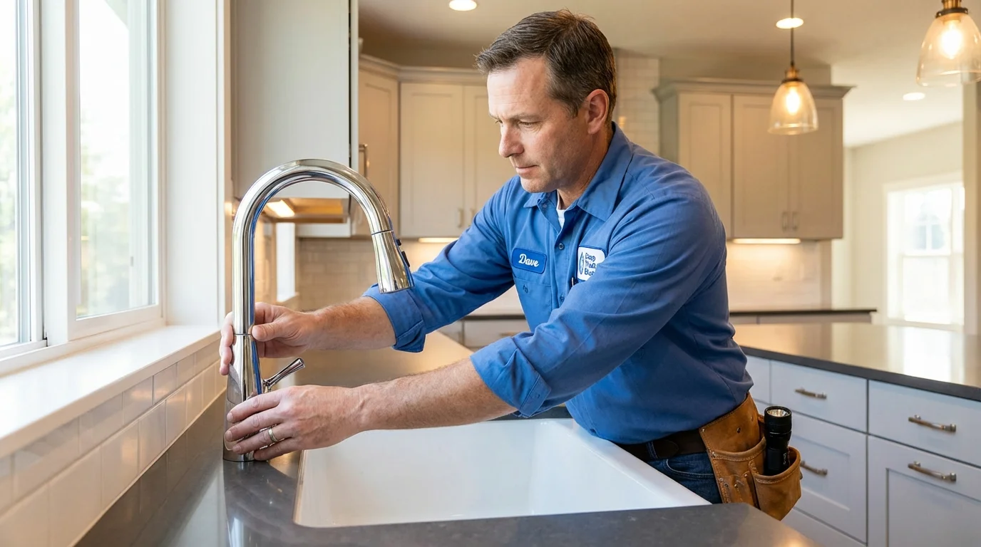 Kitchen faucet installation by Johns Plumbing LLC in San Dimas