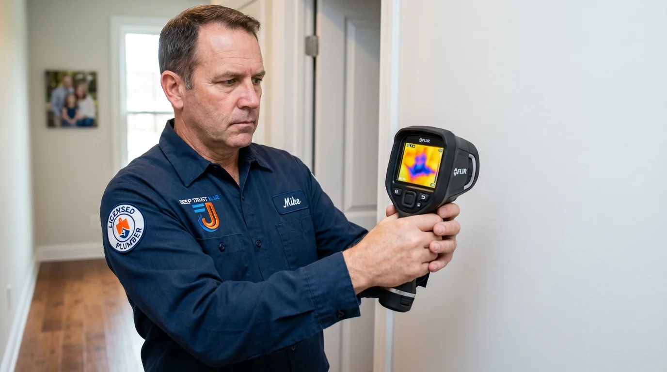 Thermal imaging leak detection by Johns Plumbing LLC in San Dimas